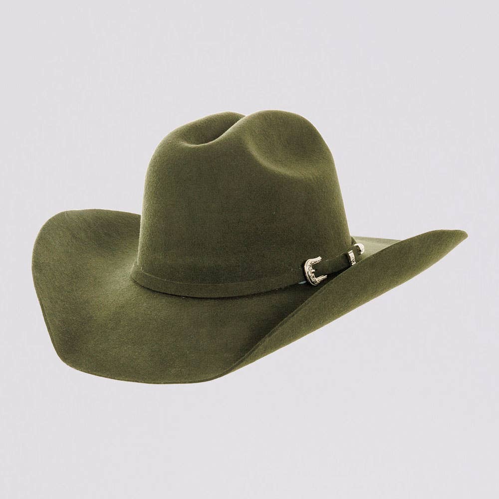 Women's 100% Wool Felt Western Cowboy Hat - Style Cattleman