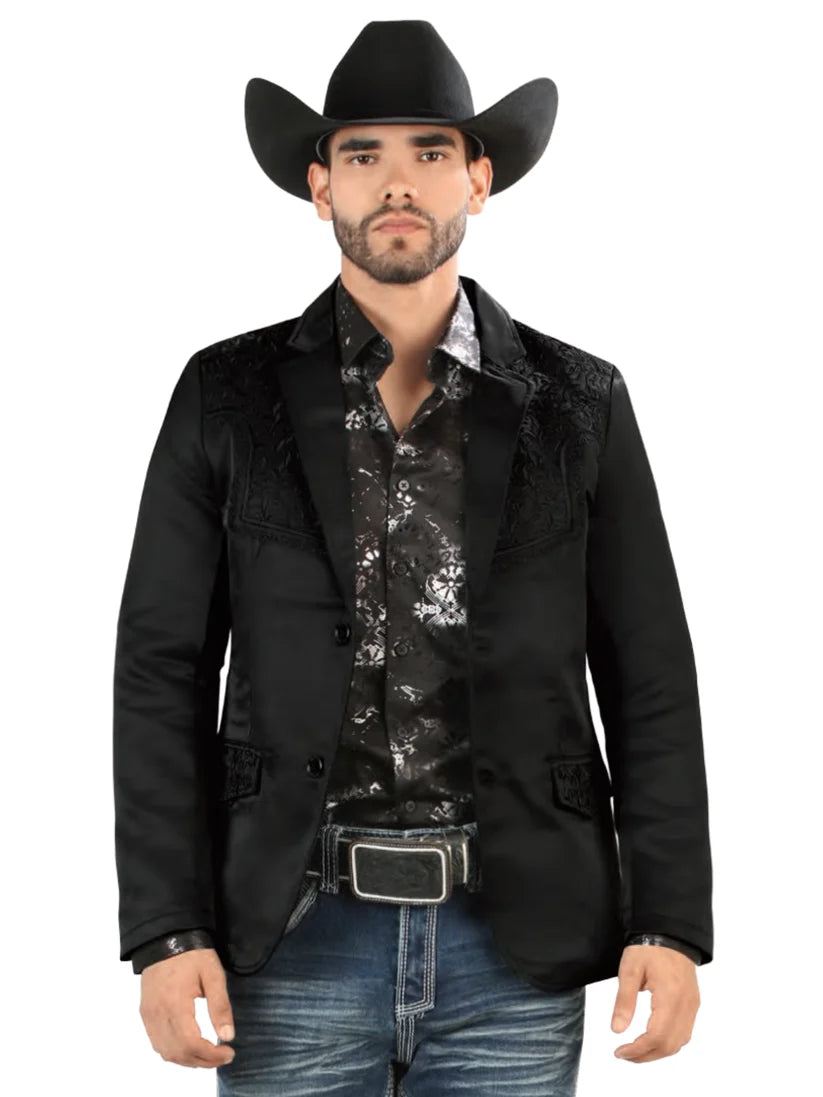 Men's Embroidered Western Blazer - Lamasini 3404