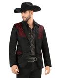 Men's Embroidered Western Blazer - Lamasini 3404