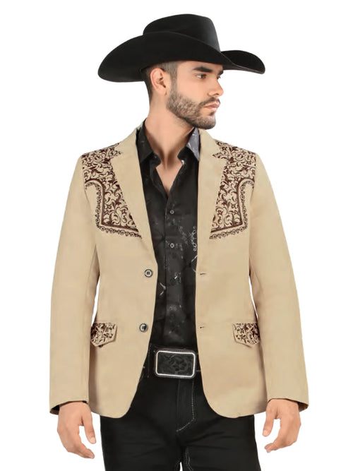 Men's Embroidered Western Blazer - Lamasini 3404