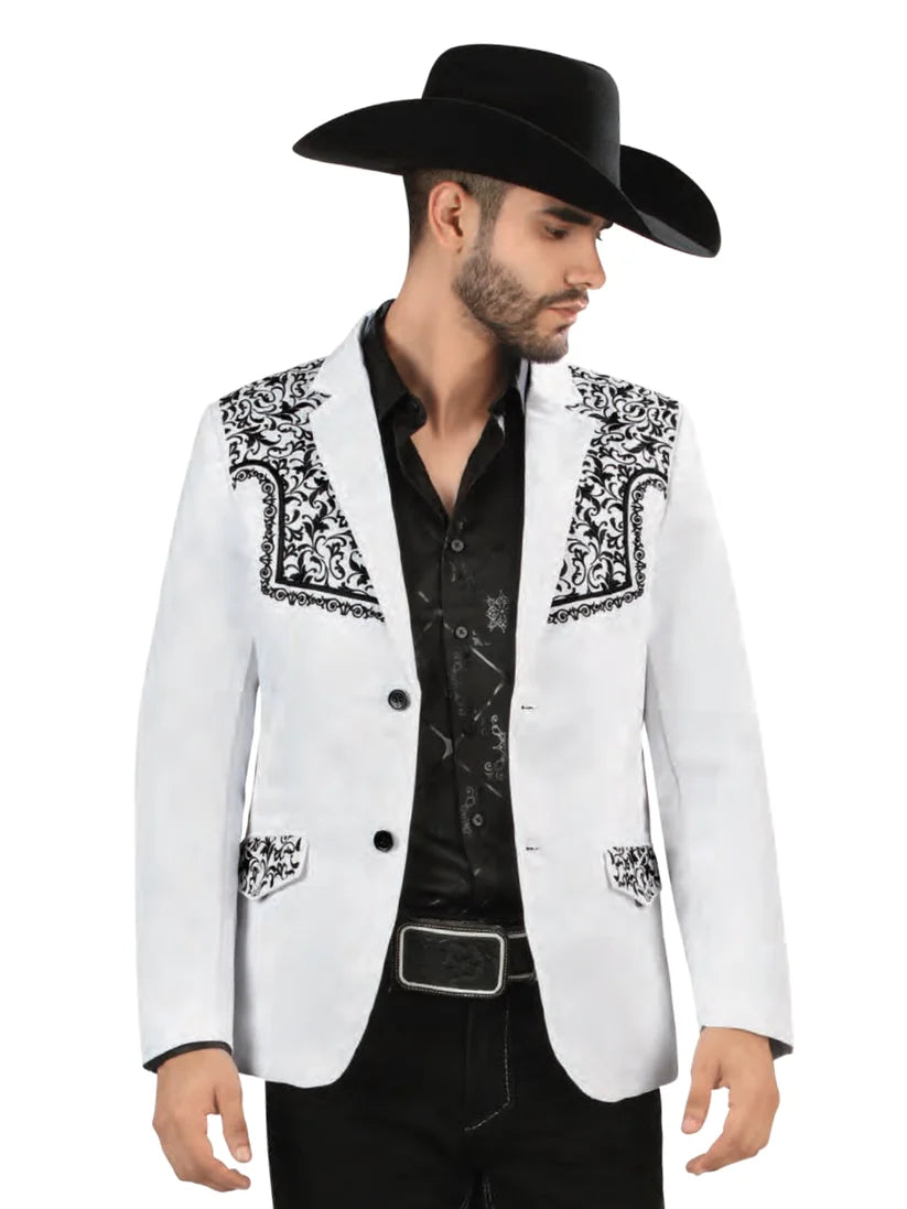 Men's Embroidered Western Blazer - Lamasini 3404