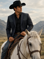 Men’s Western Suade Blazer - Lamasini 515
