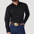 Black Pearl Snap Western Shirt | Wrangler Mens
