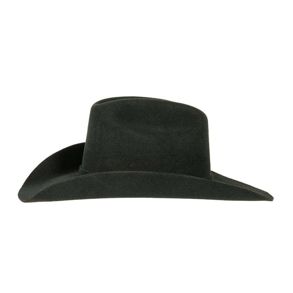 Women's 100% Wool Felt Western Cowboy Hat - Style Cattleman