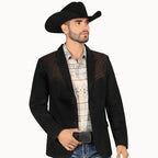 Montero Men's Western Embroidery Faux Suede Blazer - Montero (MT2182)