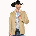 Montero Men's Western Embroidery Faux Suede Blazer - Montero (MT2182)