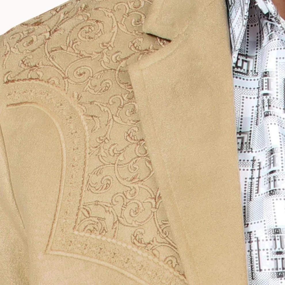 Montero Men's Western Embroidery Faux Suede Blazer - Montero (MT2182)