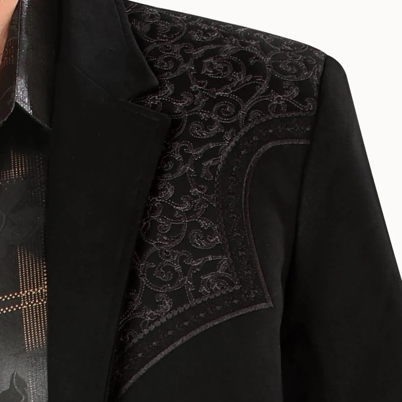 Montero Men's Western Embroidery Faux Suede Blazer - Montero (MT2182)