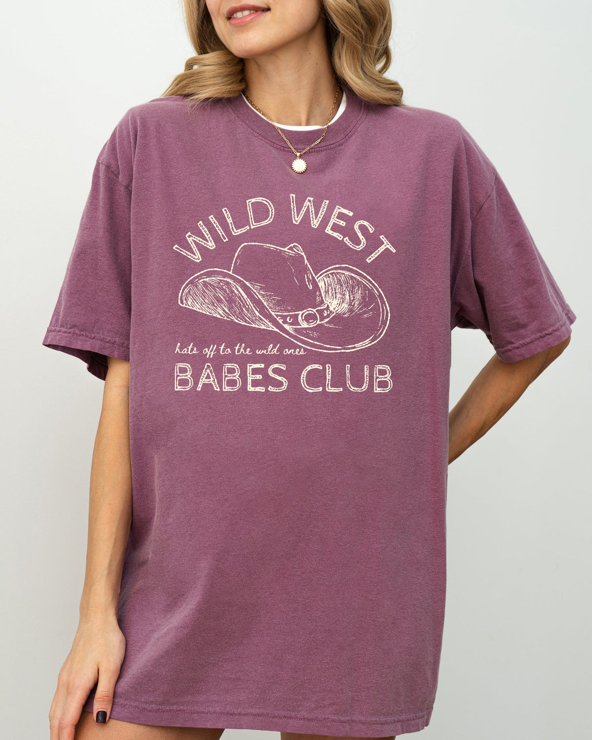 Wild West Babes Club Cowboys Cowgirls Country Western Vintage Rodeo Style Comfort Colors Tee