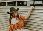 Women's 100% Wool Felt Western Cowboy Hat - Style Cattleman