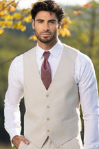 Tan Performance Wedding 3-Piece Suit - Michael Kors 272
