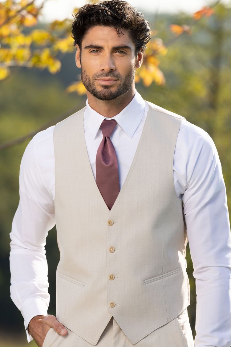 Tan Performance Wedding 3-Piece Suit - Michael Kors 272